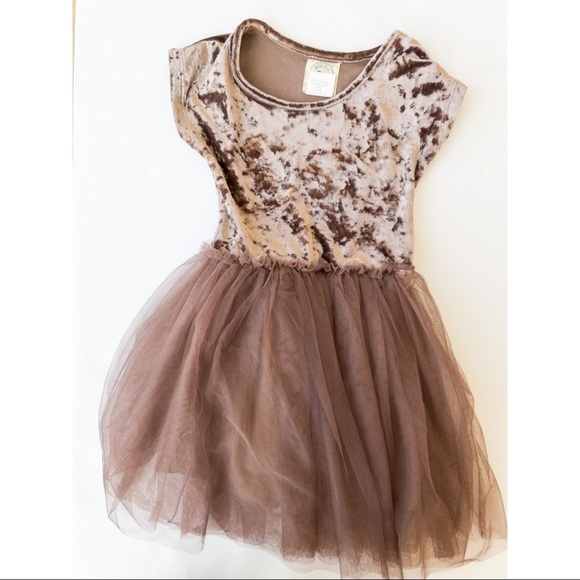 Taylor Joelle size 5/6 Velvet Brown Dress - Picture 1 of 2